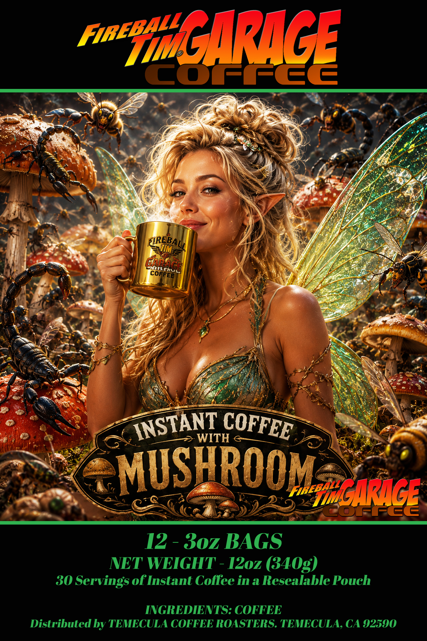 INSTANT COFFEE WITH MUSHROOMS